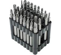 Brüder Mannesmann M29732 Jeu d'embouts 32 pièces profil en T avec trou, cruciforme Phillips, vis Pozidriv, vis à fente, écrou à