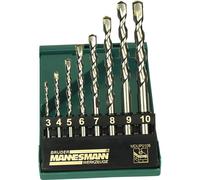 Brüder Mannesmann M54309 acier Jeu de forets spiralés pour pierre 3 mm, 4 mm, 5 mm, 6 mm, 7 mm, 8 mm, 9 mm, 10 mm tige cylindrique 1 pc(s)