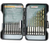 Brüder Mannesmann Assortiment de forets et d'embouts M54325 TiN 16 pièces