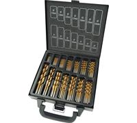 Brüder Mannesmann Jeu de forets pour métal HSS M54399 99 pièces TiN tige cylindrique
