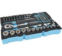 Brüder Mannesmann QUANTOOL Jeu de clés à douille 1/4 (6.3 mm) 85 pièces Q25002