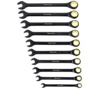 Brüder Mannesmann Quantool Q25210 Jeu de 10 clés polygonales à cliquet