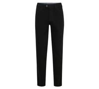 BRÜHL FINE TROUSERS Milano II 003142 Pantalon en tissu pour homme avec taille élastique confortable en denim stretch à anneaux I Liberté de mouvement optimale, noir profond, 54