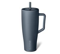 BrüMate Era Gobelet isotherme de 1200 ml avec poignée et paille - Gobelet isotherme 100 % étanche avec couvercle et paille - En acier inoxydable - Base adaptée au porte-gobelet - 1200 ml (bleu nuit)