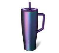BrüMate Era Gobelet isotherme de 1200 ml avec poignée et paille - Gobelet isotherme 100 % étanche avec couvercle et paille - En acier inoxydable - Base adaptée au porte-gobelet - 1200 ml (dark Aura)
