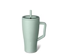 BrüMate Era - Gobelet de 887 ml avec poignée et paille - Bouteille d'eau isotherme 100 % étanche avec couvercle et paille flexible SoftSip - En acier inoxydable - Compatible avec les porte-gobelets
