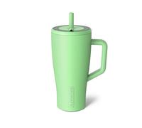 BrüMate Era Gobelet de 887 ml avec poignée et paille - Gobelet isotherme 100 % étanche avec couvercle et paille souple SoftSip - En acier inoxydable - Base compatible avec les porte-gobelets - 887 ml