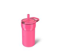 BrüMate Leap Gobelet 100% étanche pour enfants de 355 ml avec poignée et paille souple en silicone - manchon en silicone durable et résistant aux chutes - En acier inoxydable isotherme - Compatible