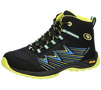 Brütting Chaussures de Course Chesna High Cross Unisexe pour Enfant. - - Noir/Bleu/Citron, 31 EU