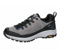 Brütting Chaussures de Trekking Unisexes Mount Sellery Low - Gris/Noir/Bleu pétrole - Taille 45 EU, Gris, Noir, Bleu pétrole, 45 EU
