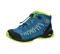 Brütting Garçon Expedition Kids High Chaussure de course tout terrain, Citron Bleu Pétrole, 35 EU