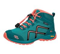 Brütting Guide High Chaussure de Course Tout Terrain, Bleu pétrole, Saumon, 33 EU
