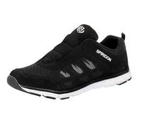 Brütting Mixte Spiridon Fit Slip In Chaussures de course, Noir Schwarz Weiß Schwarz Weiß, 45 EU