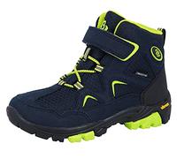Brütting Mount Mera Kids High, Chaussure de course tout terrain Garçon, Bleu (Marine/Lemon), 34 EU