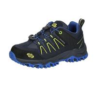 Brütting Mount Pinos Kids Low Chaussures de Trekking, Bleu Marine/Citron, 37 EU