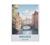 Bruges Belgique，1000 Pièces Puzzles Jeu De Famille Jouet Jeu Éducatif Anti-Stress Défi Difficile Puzzle pour Enfants（50x70cm）-A24