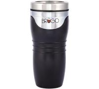 BRUGO MUG Tasse de voyage anti-fuite avec chambre de contrôle de température intégrée Tasse de voyage isotherme à double paroi Idéal pour les amateurs de thé ou de café Couleur rétro Bleu foncé