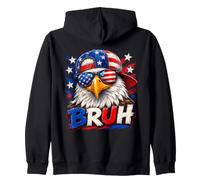 Bruh 4th of July Funny Eagle American Patriotic Sweat à Capuche