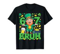 Bruh 6 7 Leprechaun Funny Meme Six Seven Saint Patrick T-Shirt