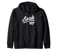 Bruh 67 Meme Costume drôle numéro 6 7 pour Enfants, Adolescents, garçons et Adolescents Sweat à Capuche