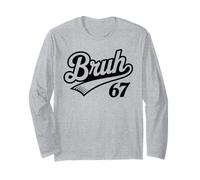 Bruh 67 Meme Retro School Six Seven Manche Longue