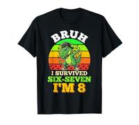 Bruh, 8e Anniversaire, Dabbing 67 T-Rex I a survécu à Six Sept T-Shirt