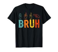 Bruh ASL pour Enfants sourds et malentendants en langage des Signes Amusant T-Shirt