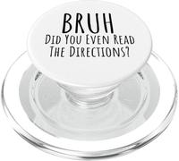 Bruh Avez-Vous même lu Les Directions? drôle Enseignant Humour Spirituel PopSockets PopGrip pour MagSafe