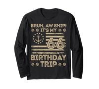 Bruh aw Navire C'est Mon 66e Voyage d'anniversaire Marin us Manche Longue