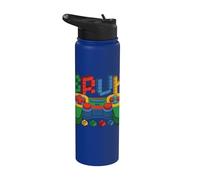 Bruh Block Building Jouer Brick Builder Gaming Gamer Stainless Steel Insulated Water Bottle
