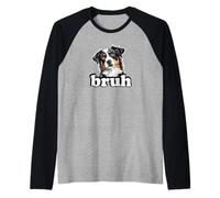 Bruh Bro Kids Blue Merle Australian Shepherd Lover Manche Raglan