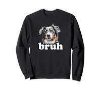 Bruh Bro Kids Blue Merle Australian Shepherd Lover Sweatshirt