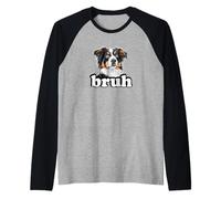 Bruh Bro Kids Tricolor Australian Shepherd Lover Manche Raglan