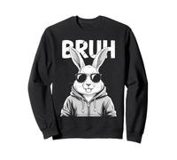 Bruh Bunny Face with Sunglasses Easter Day for Boys Men Kids Sweatshirt