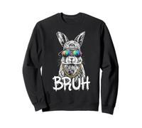 Bruh Casquette de Lunettes de Soleil Visage de Lapin pour garçons et Hommes Sweatshirt