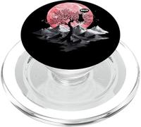Bruh Cat Art Japonais Sakura Cherry Blossom Cadeaux Hommes Femmes PopSockets PopGrip pour MagSafe