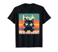 Bruh Cat What The Sigma Funny Meme Vintage pour enfants et jeunes T-Shirt