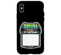 Bruh, C'est ma 5e fête d'anniversaire Sign My Shirt Gamer Gaming 5 Coque pour iPhone X/XS