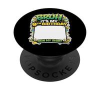 Bruh, C'est ma 9e fête d'anniversaire, Sign My Shirt, garçon de 9 Ans PopSockets PopGrip Adhésif
