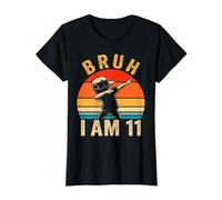 Bruh, C'est Mon 11e Anniversaire, Dabbing, J'Ai 11 Ans T-Shirt Graphique avec Valeur, Femme, Noir, S