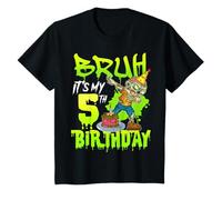 Bruh, C'est Mon 5e Anniversaire, Zombie Lover, garçons de 5 Ans T-Shirt