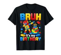Bruh C'est Mon Anniversaire tamponnant Jouet Brique Robot T-Shirt