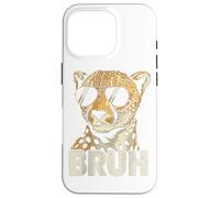 Bruh Cheetah T-Shirt Meme Graphic Tee Hommes Garçons Animal Coque pour iPhone 16 Pro
