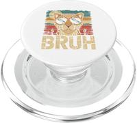 Bruh Cheetah T-Shirt Meme Graphic Tee Hommes Garçons Animal PopSockets PopGrip pour MagSafe