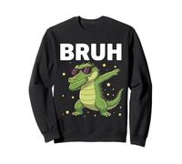 Bruh Dabbing Lunettes de Soleil Motif Crocodile Sweatshirt