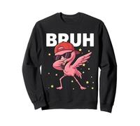 Bruh Flamant Rose Amusant pour Enfants garçons Amoureux des Oiseaux Sweatshirt