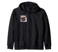 Bruh Funny Cute Pug Dog Face Flou Meme Sweat à Capuche