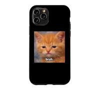 Bruh Funny Orange Cat Kitten Meme Flou Photo Coque pour iPhone 11 Pro