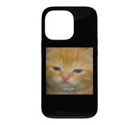 Bruh Funny Orange Cat Kitten Meme Flou Photo Coque pour iPhone 13 Pro