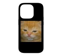 Bruh Funny Orange Cat Kitten Meme Flou Photo Coque pour iPhone 14 Pro